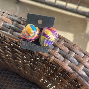 "In a Haze" Handpainted earrings